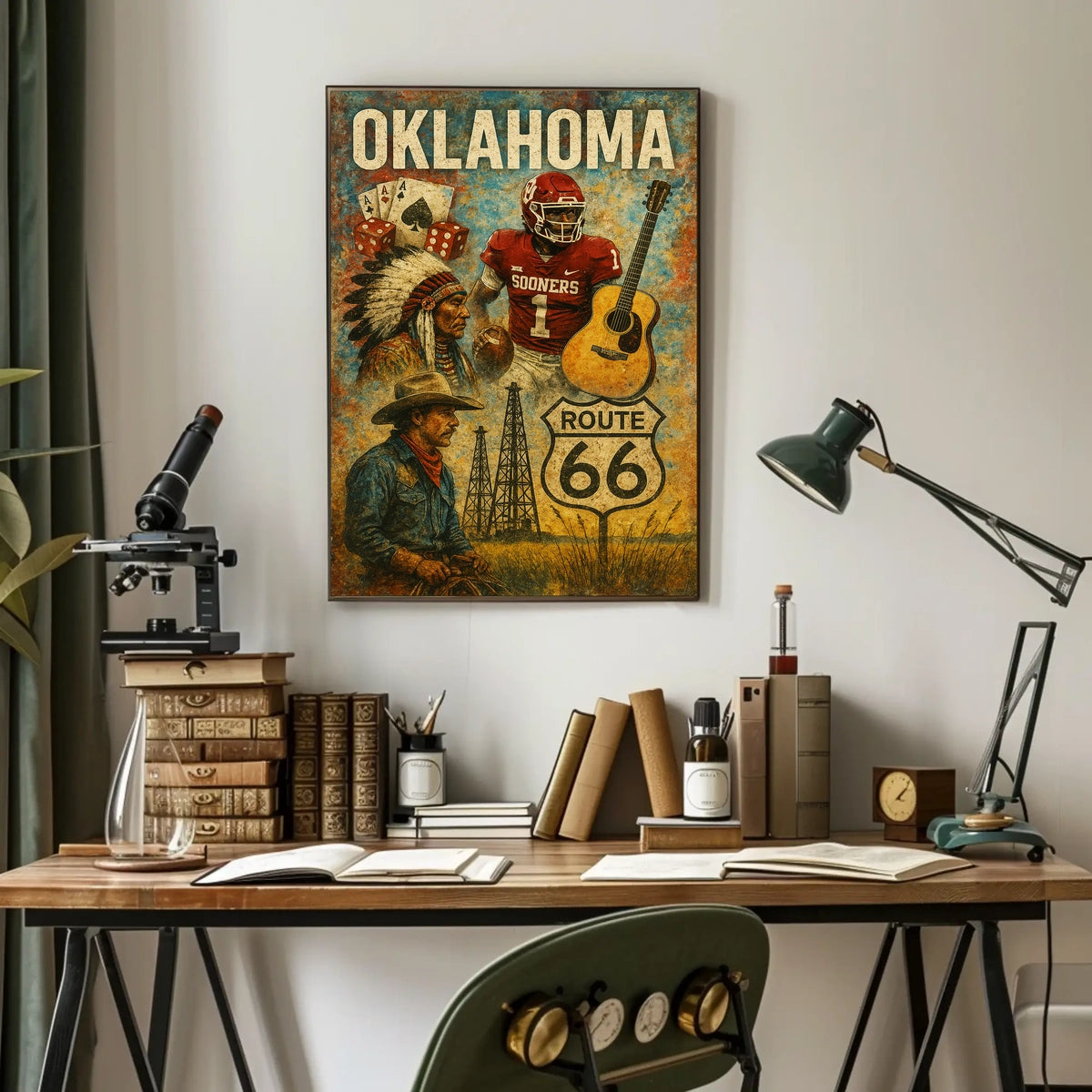 Oklahoma Heritage Collage Poster