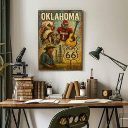 Oklahoma Heritage Collage Poster