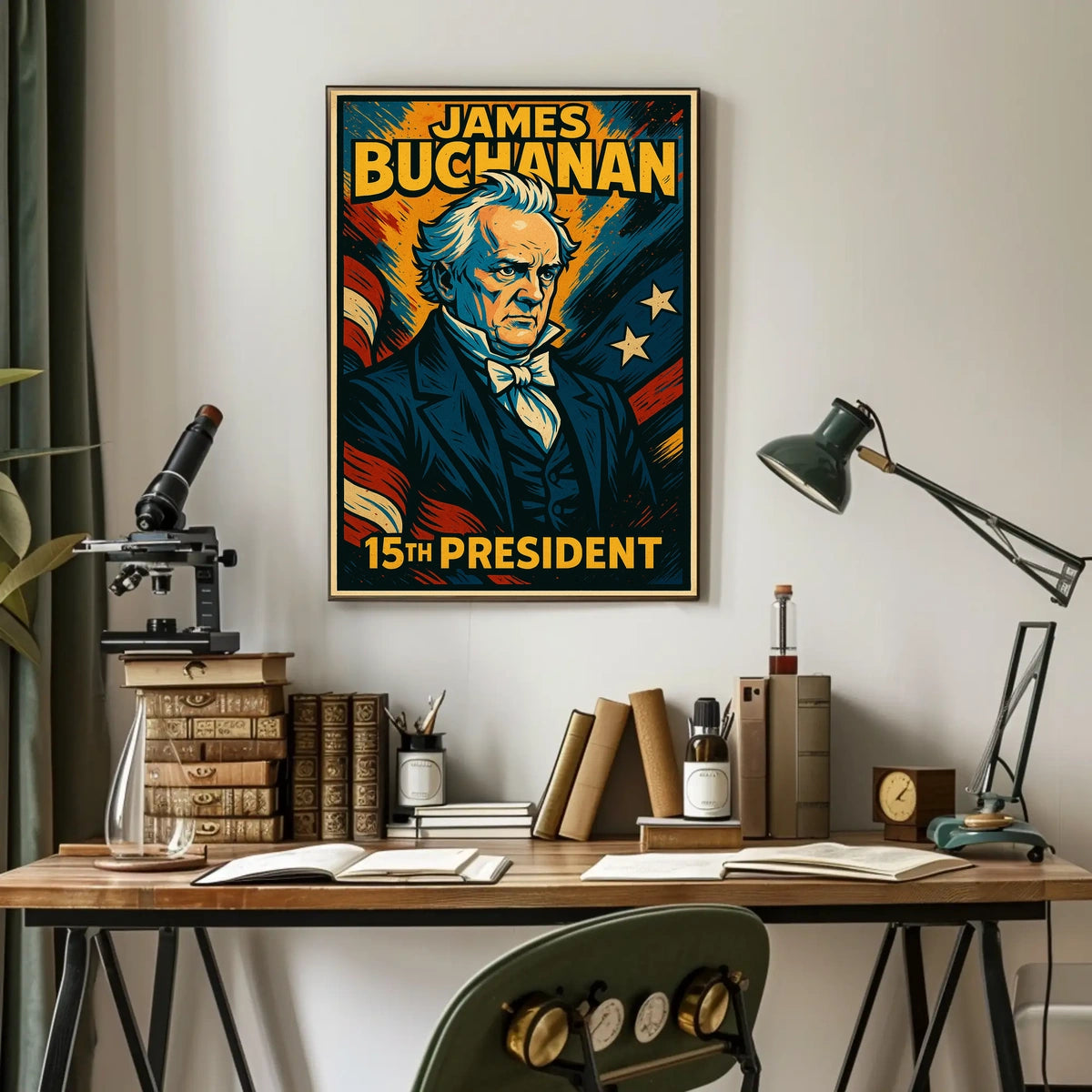 James Buchanan 15th President Poster Historical Wall Art