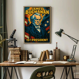 James Buchanan 15th President Poster Historical Wall Art