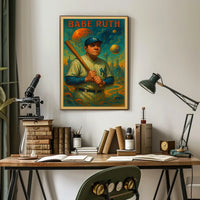 Babe Ruth Iconic Baseball Legend Poster