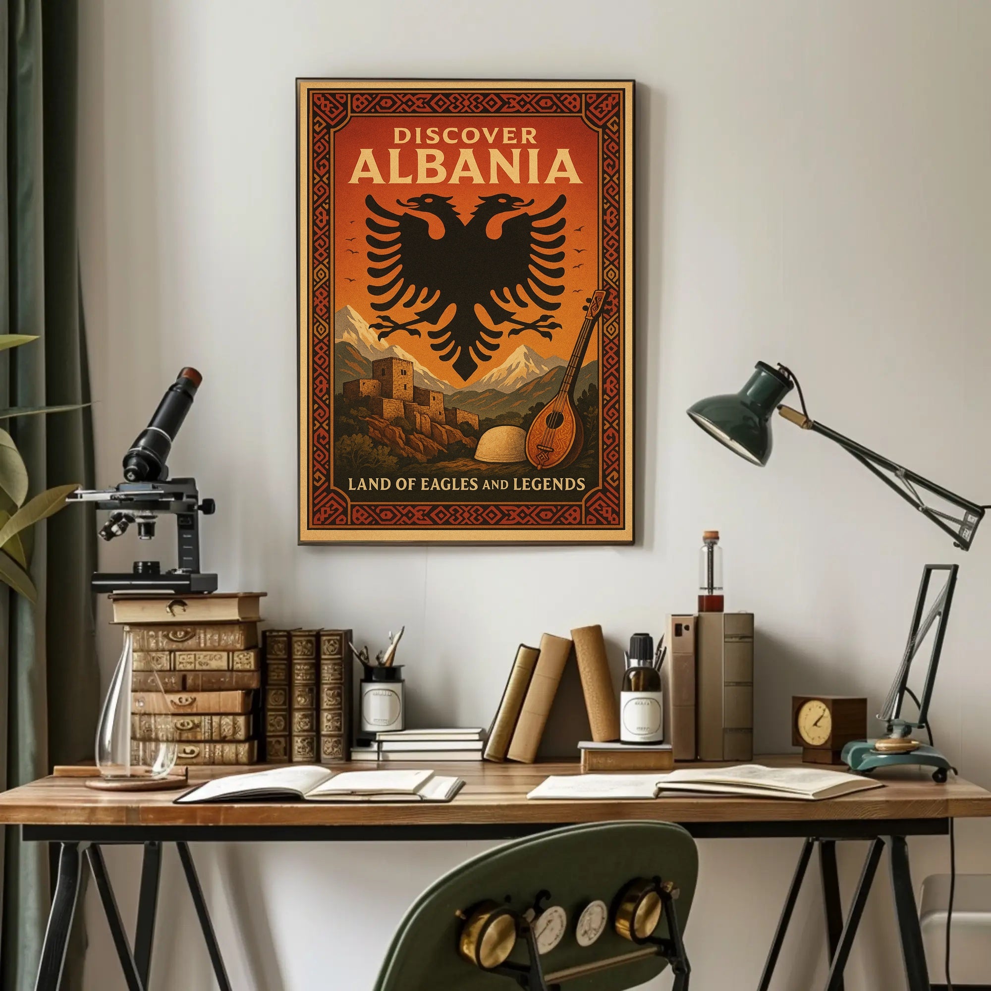 Explore Albania's Beauty in Patriotic Travel Poster