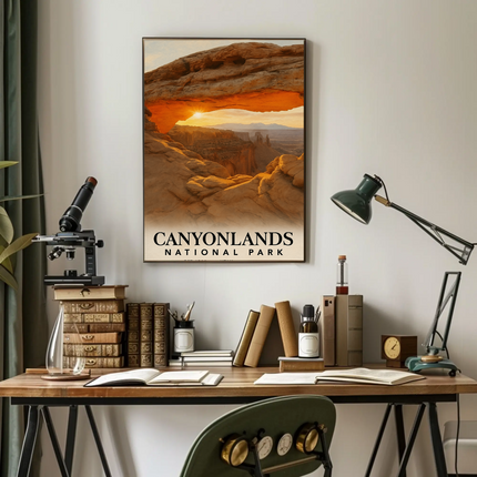 Canyonlands National Park Majestic Arch Adventure Travel Poster
