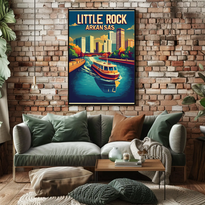 Little Rock Arkansas Vintage Poster