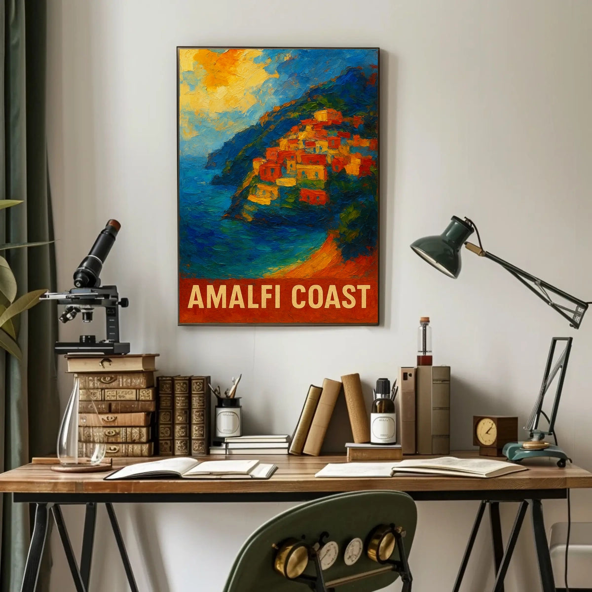Amalfi Coast Poster Wall Art For Coastal Decor Gift