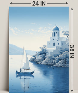 Tranquil Mediterranean Scene Poster PosterGoat