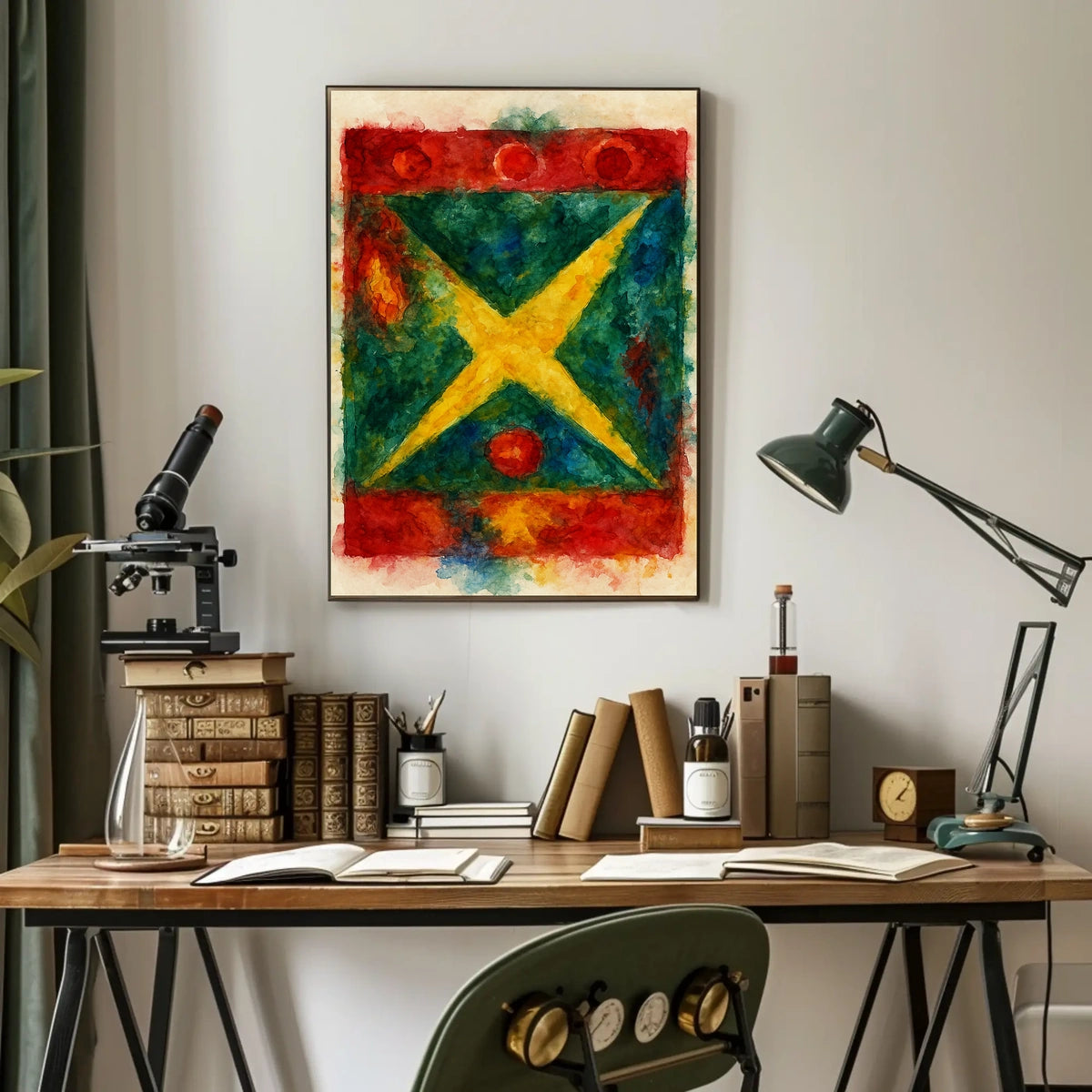 Abstract Watercolor Composition Poster