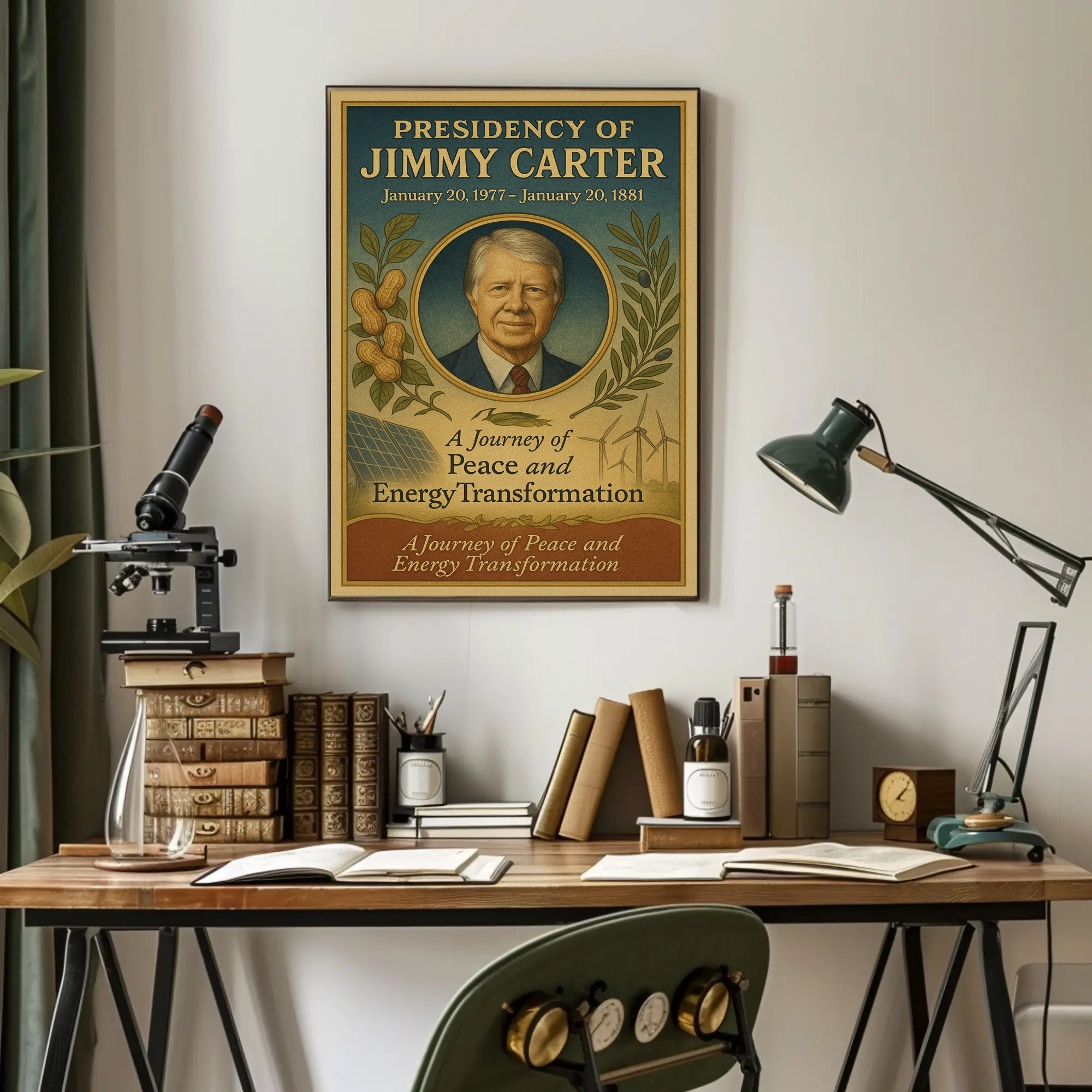 Jimmy Carter Presidency Overview Poster Wall Art Print PosterGoat