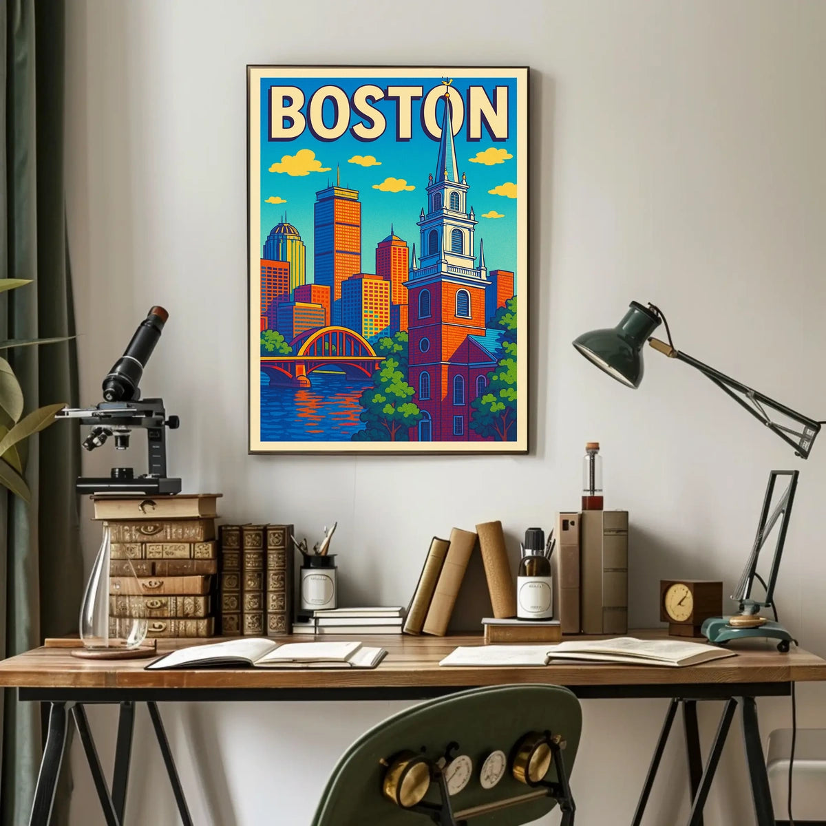 Boston Cityscape Poster