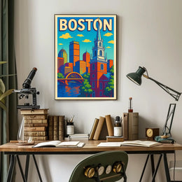 Boston Cityscape Poster