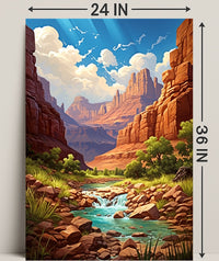 Majestic Canyon Landscape Poster