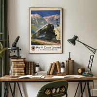 North Coast Limited in the Montana Rockies Poster