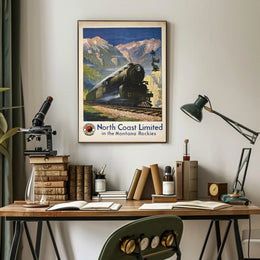 North Coast Limited in the Montana Rockies Poster