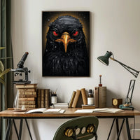 Fierce Black Bird Poster: Strength and Mystery