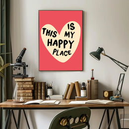 THIS IS MY HAPPY PLACE Motivational or Quote Poster PosterGoat