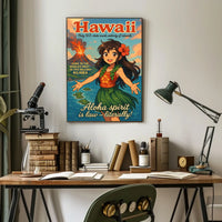 Hawaiian Paradise Anime Poster: Vibrant Island Adventure