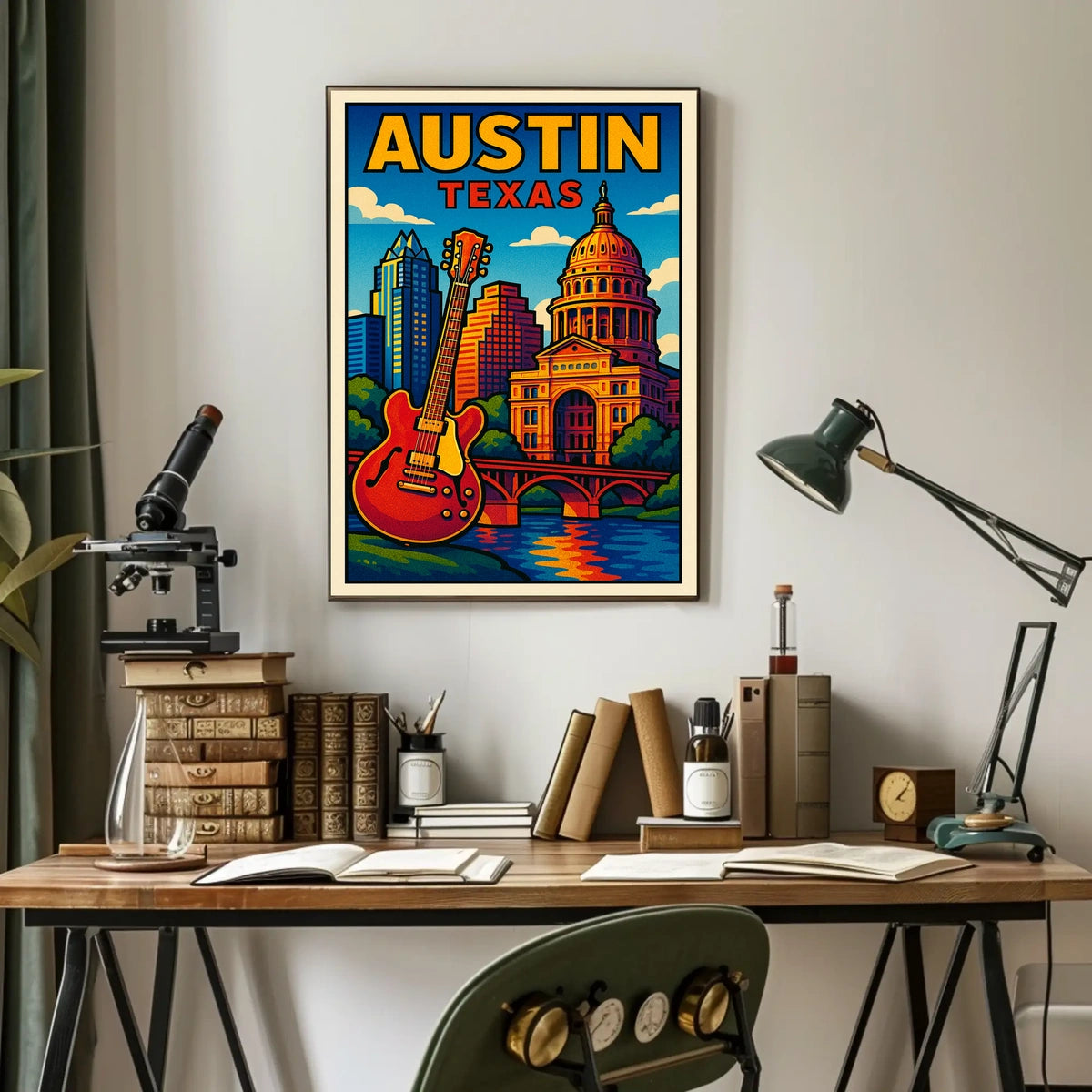 Austin, Texas Vibrant Cityscape Poster