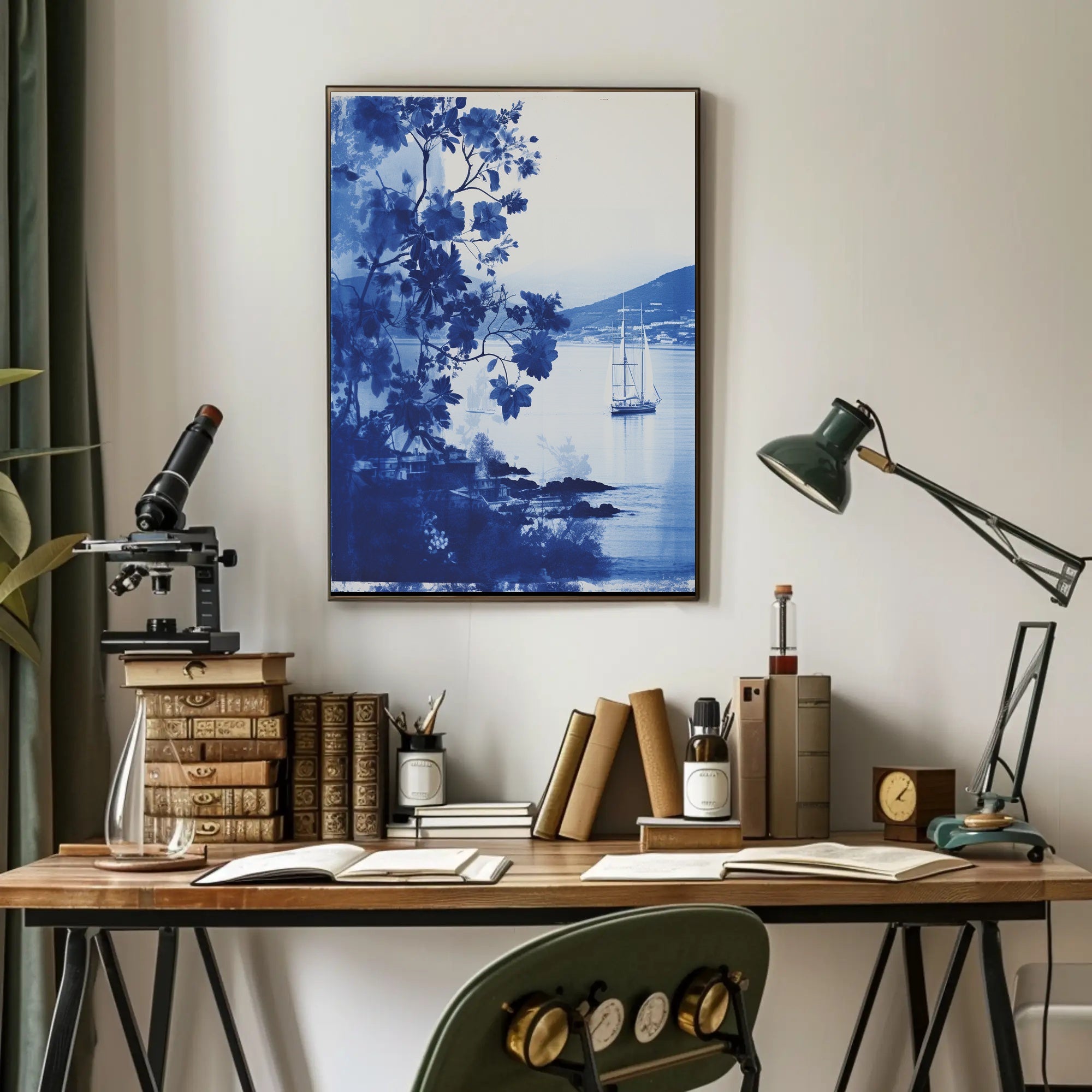 Tranquil Nautical Scene Vintage Artistic Exploration Poster