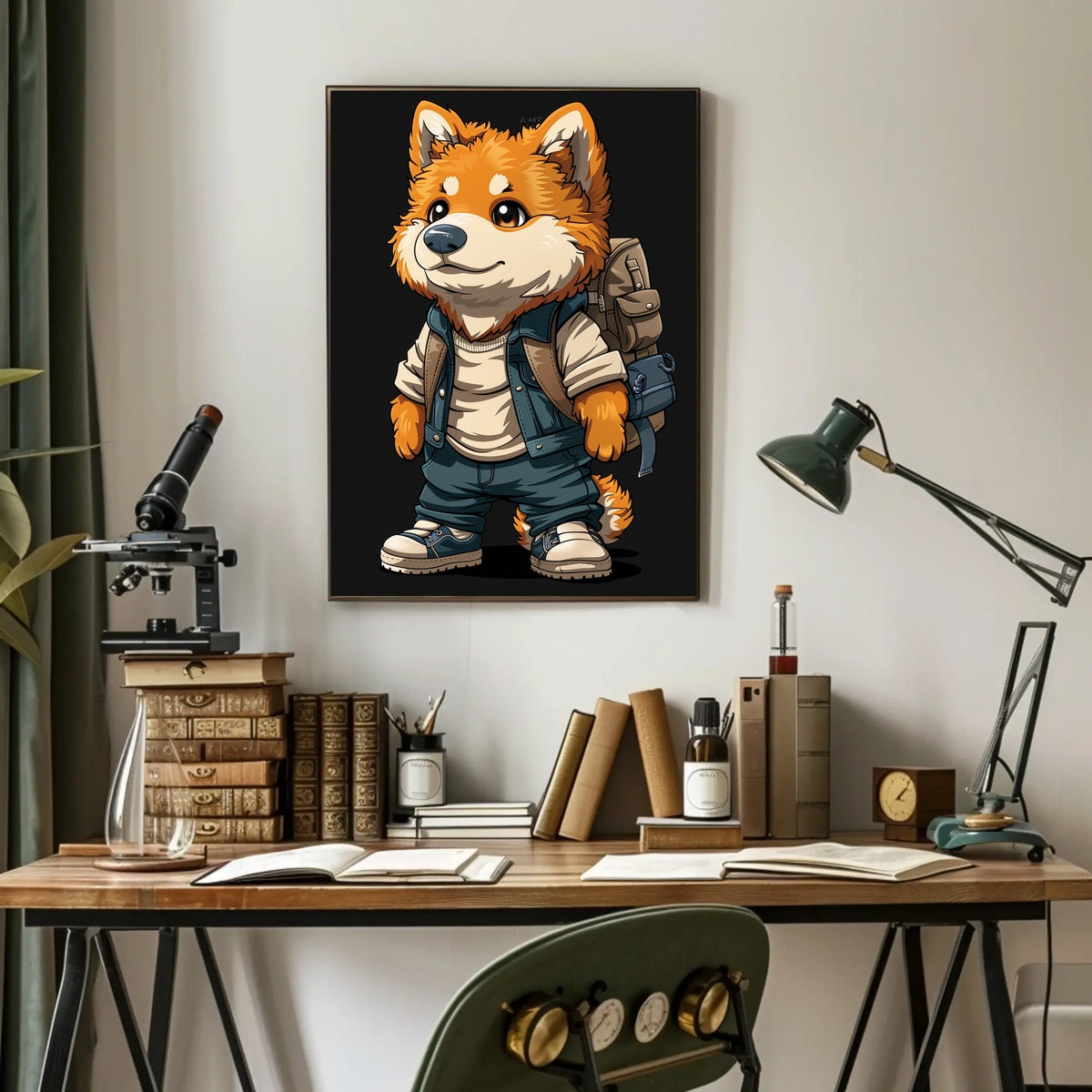 Adventurous Fox Character Poster