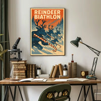 Reindeer Biathlon Poster