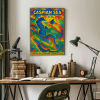 Caspian Sea Mosaic Poster