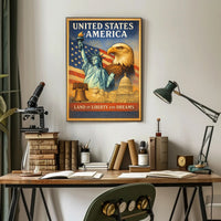 Land of Liberty and Dreams Poster PosterGoat