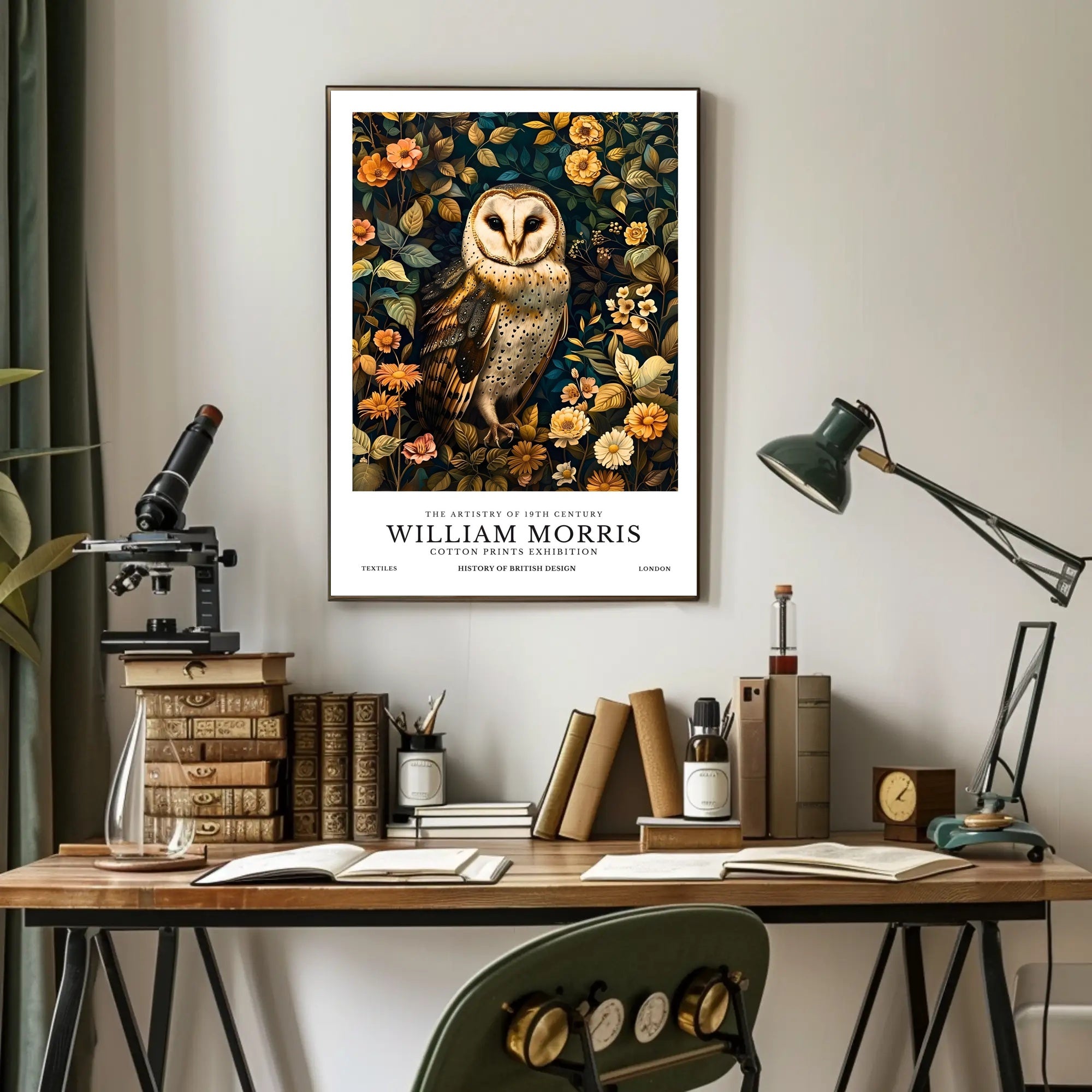 William Morris Nature Exhibition Vintage Artistic Poster