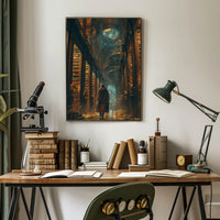 Mystical Library Adventure: Fantasy or Mythology Poster PosterGoat