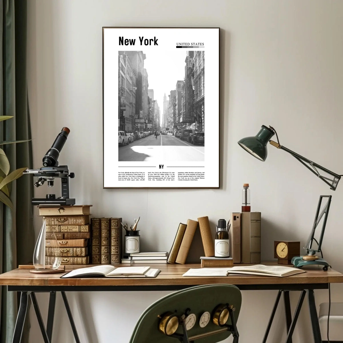 New York City Black And White Poster Modern Wall Art