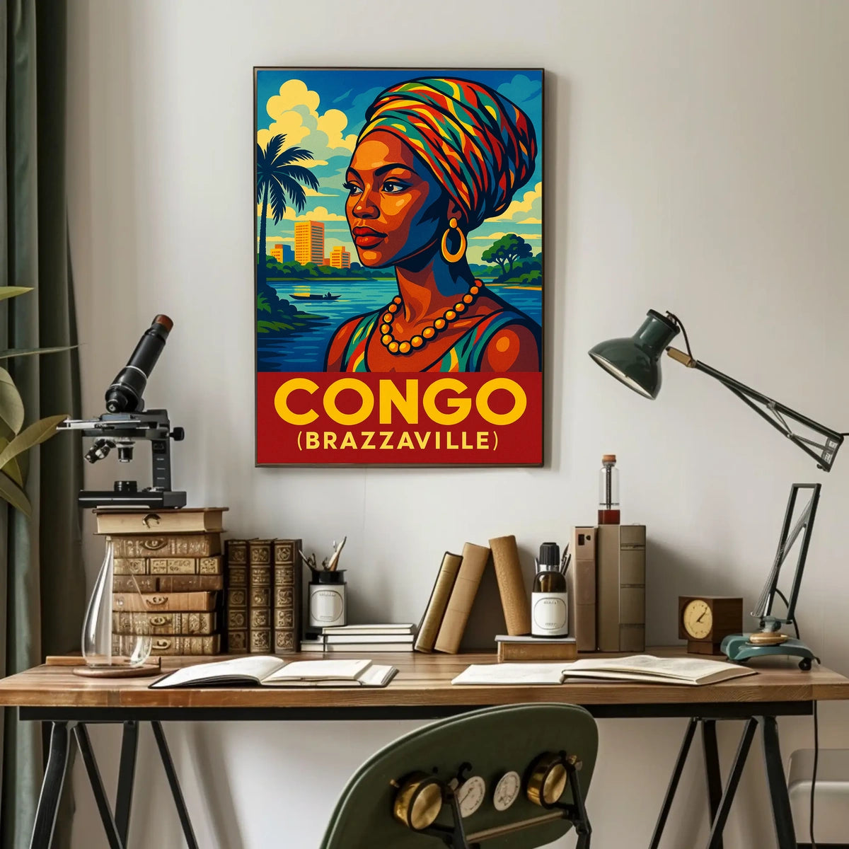 Congo (Brazzaville) Vibrant Portrait Poster
