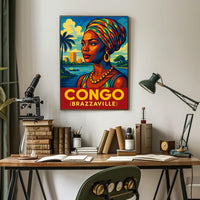 Congo (Brazzaville) Vibrant Portrait Poster