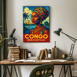 Congo (Brazzaville) Vibrant Portrait Poster