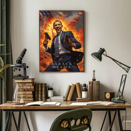Barack Obama Funny Carton Presidential Poster