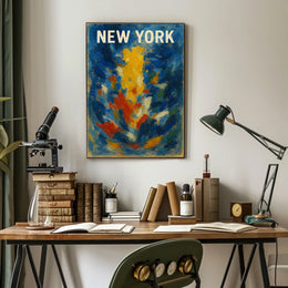 New York Abstract Expressionism Poster For Modern Decor