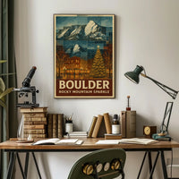 Boulder Rocky Mountain Sparkle Poster