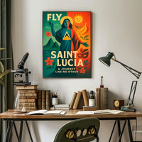 Fly to Saint Lucia Poster
