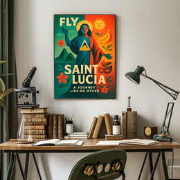 Fly to Saint Lucia Poster