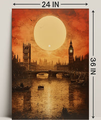 Sunset Over London Poster