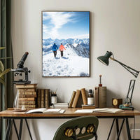 Journey Through The Snowy Peaks Poster