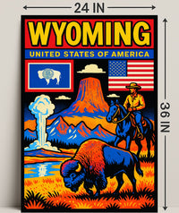 Wyoming Natural Wonders Poster PosterGoat