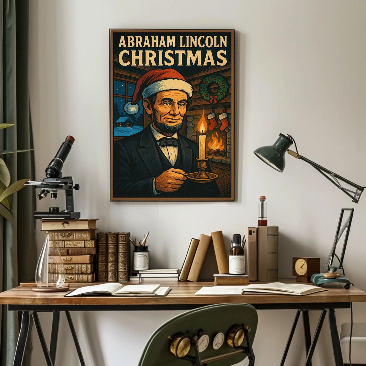 Abraham Lincoln Christmas Poster