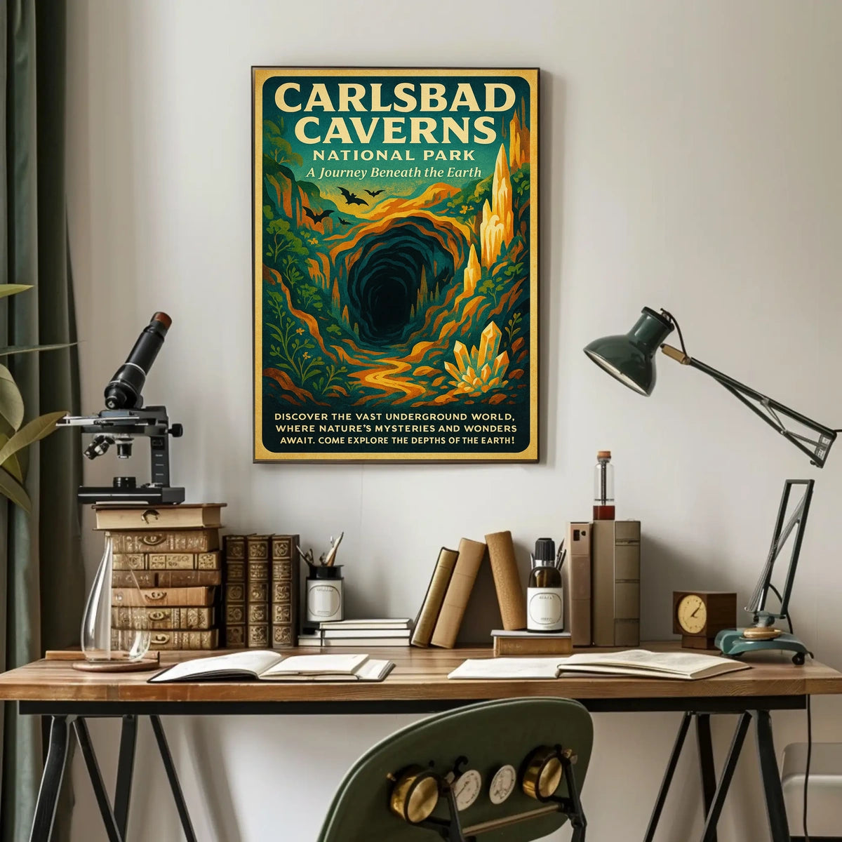 Carlsbad Caverns National Park Caves Exploration Adventure Poster