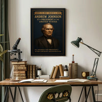Andrew Johnson Historical Presidential Portrait Poster PosterGoat