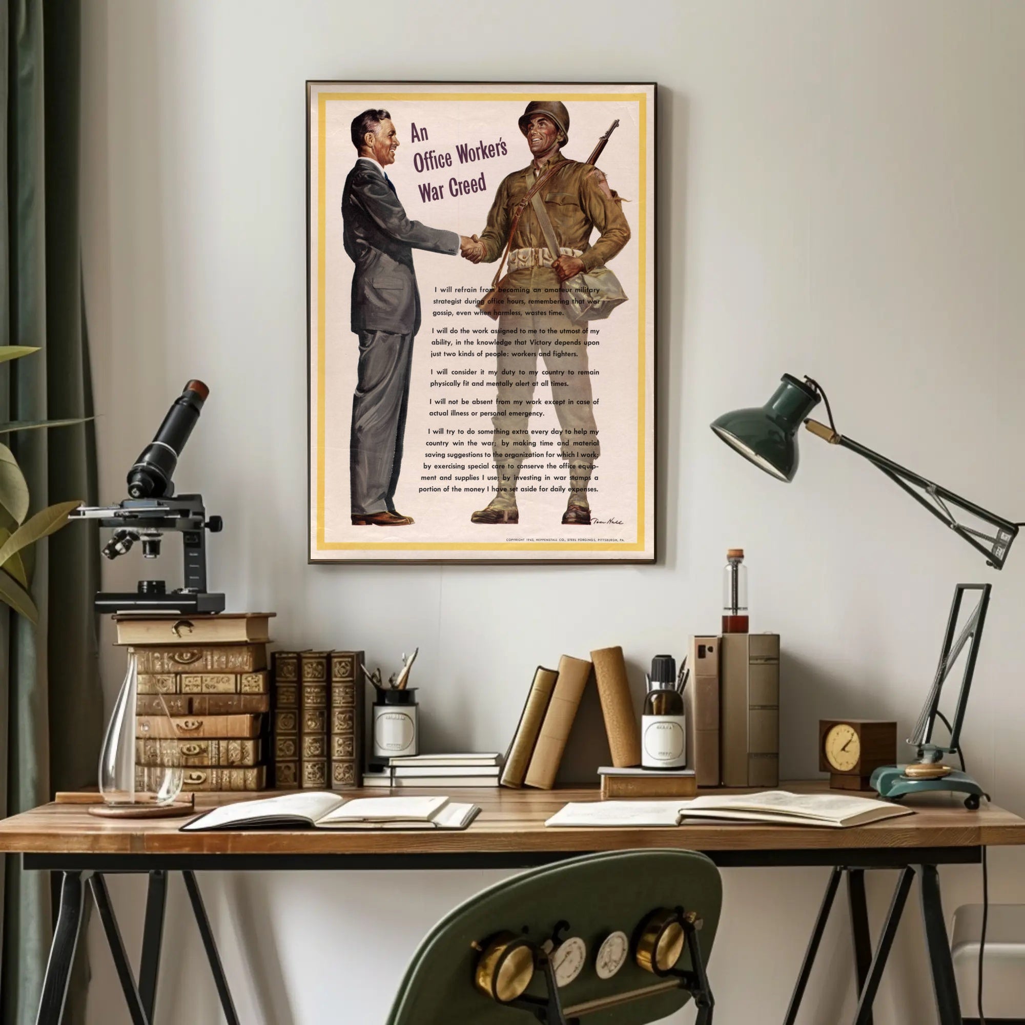 An Office Worker's War Creed Poster PosterGoat