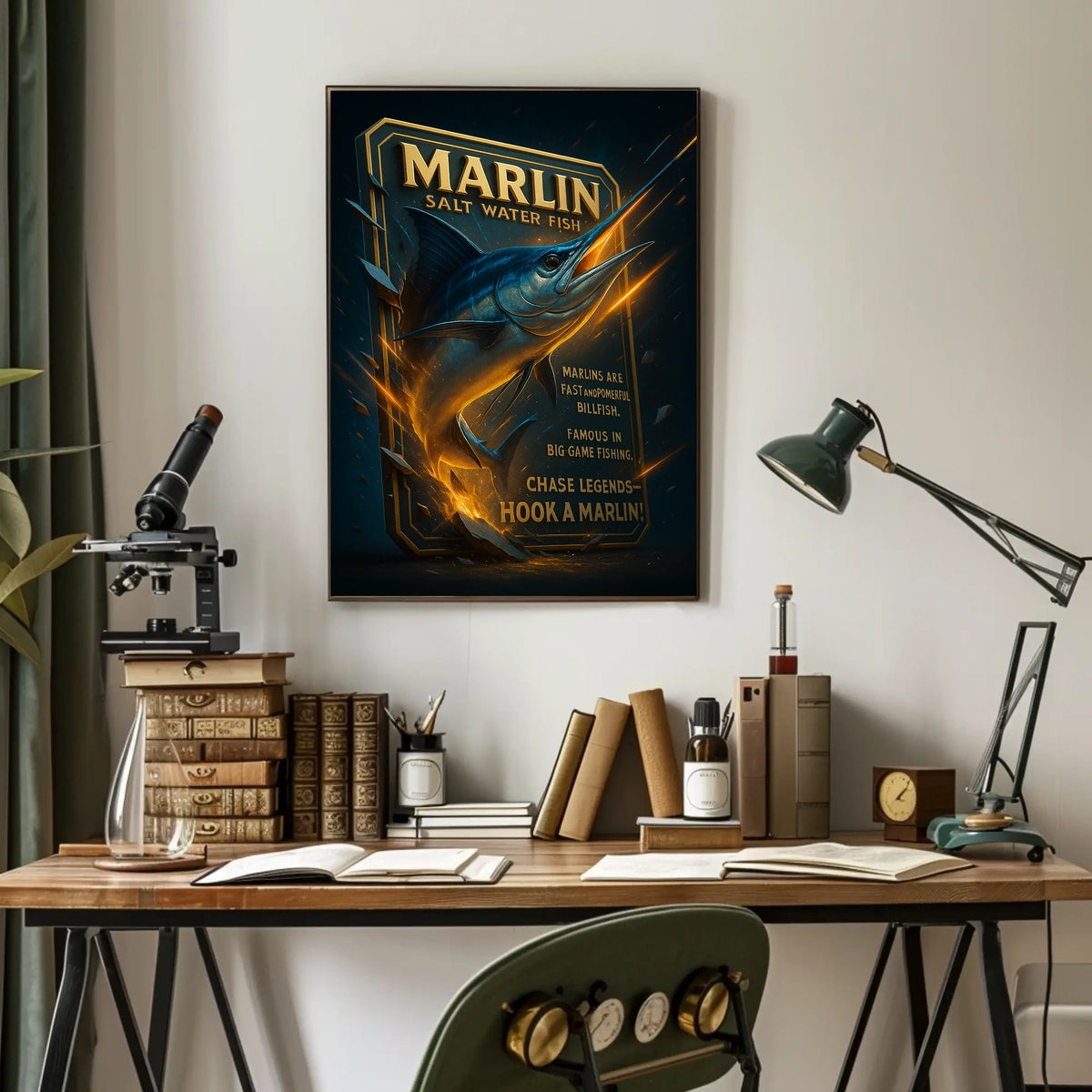 Marlin Salt Water Fish Poster