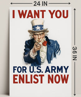 Uncle Sam Recruitment Poster PosterGoat