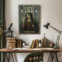 Saint Kiara: Vintage Religious Art Poster