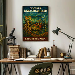 Iowa Tourism: Nature and Community, Travel Poster