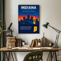 Indianapolis Skyline Travel Poster PosterGoat