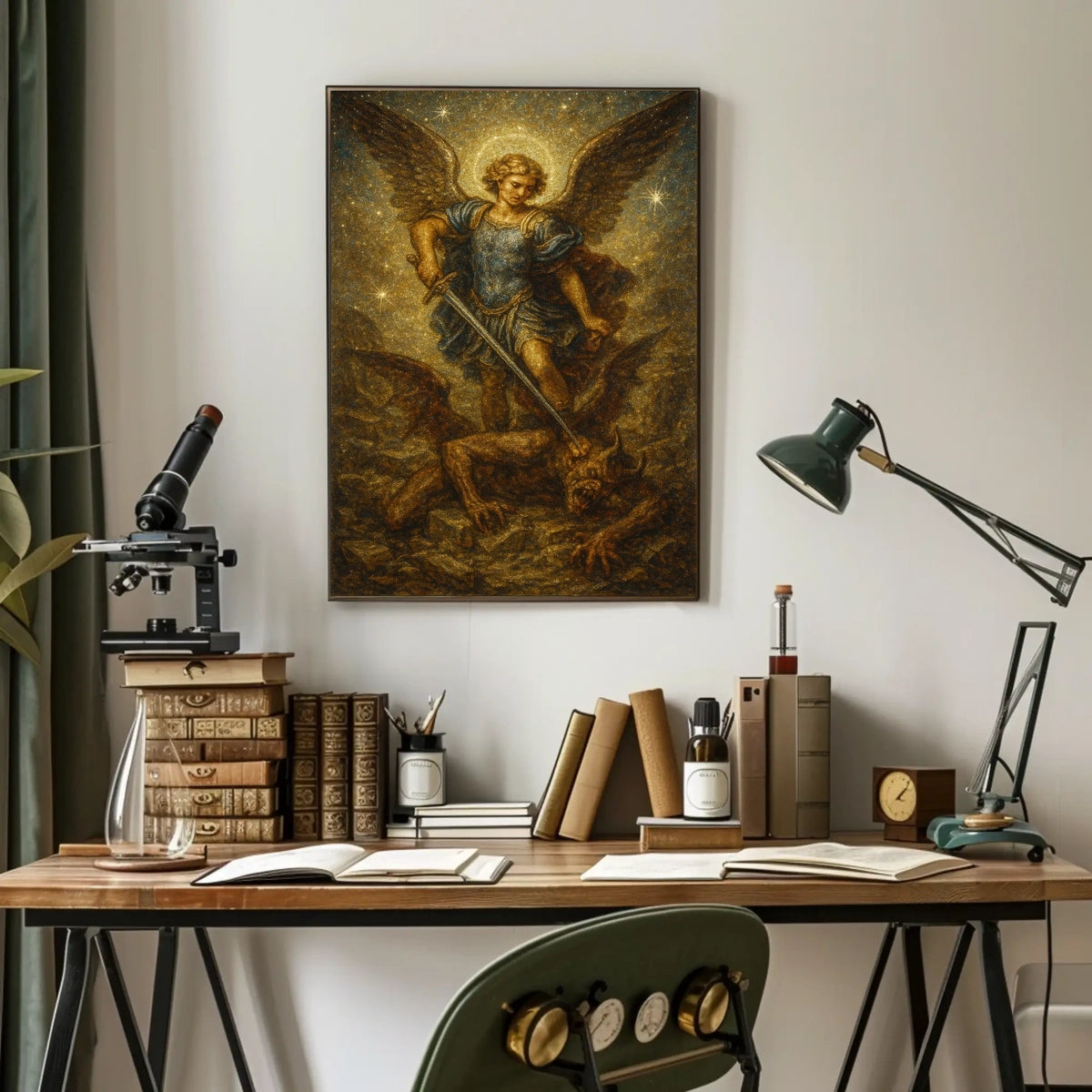 Archangel Michael Defeating The Devil Poster